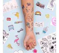 Wanapix | Tatouage Éphémère Personnalisé | Tatouage Temporaire pour Enfants et Adultes| Tatoo Facial | Mariage/Anniversaire/Fête/Enterrement de Vie | 10x10 cm