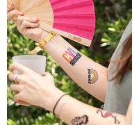 Wanapix | Tatouage Éphémère Personnalisé | Tatouage Temporaire pour Enfants et Adultes| Tatoo Facial | Mariage/Anniversaire/Fête/Enterrement de Vie | 13x6,5 cm