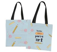 Wanapix | Tote Bag Personnalisable Maitresse | Cadeau Maitresse d'École | Cadeau Fin d'Année Maternelle | Sac Personnalisable Femme | Teacher TOP