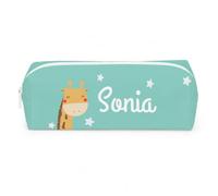 Wanapix|Trousse personnalisée|Girafe|Rentrée Scolaire|Sac à Crayons|École