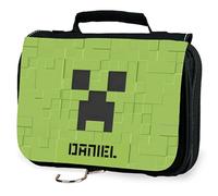 Wanapix | Trousse Suspendue Enfant | Trousse de Voyage Personnalisée avec Nom | Sac de Toilette pour Enfants | Trousse École | 23x15x5 cm | Mine