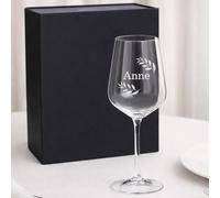 Wanapix | Verre à Vin Personnalisé | Boîte Cadeau Incluse | Cristal gravé avec le nom ou le texte de votre choix | Verres en cristal Personnalisé avec gravure | Name