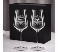 Wanapix | Verres à Vin Bohème Personnalisés Reserve | Cadeau de mariage