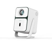 Wanbo T2 Ultra Vidéoprojecteur 500 ANSI, Google TV Widevine L1, Optique Scellée, Auto Focus IA, Son 10W DSP, WiFi Bluetooth 1080P FHD, Casting Instantané, Rotation 120°, 140'' Home Cinéma (Blanc)
