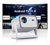 Wanbo Vali 【Android TV / 900 ANSI / 200° Rotation】 Projektor mit Bluetooth, WLAN, Autofokus, 1080P, intelligenter Projektor mit 7.000+ Apps