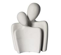 WANCHIY Statues Modernes d'amant de décoration d'intérieur - Sculptures en Porcelaine de 25,4 cm pour décoration d'étagère et de Table, Sculpture en céramique - Figurine Romantique pour la Maison, la