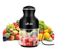 Wancle Hachoir Electrique, Hachoir à viande polyvalent 350W, 600ML, Silencieux, Idéal pour Hacher, Mélanger et Fouetter (Noir)
