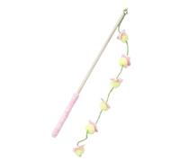 Wand Cat Toy - 15.7 Inch Wooden Fruit Shape Teaser, Anti Slip Handle Pet Exercise Toys, Interactive Kitten Play Stick | Suitable for Teeth Grinding Training Park Outdoor Activities, 40cm/15.7in