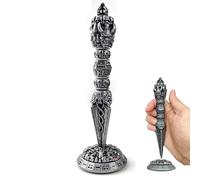 Wand Dice - Toupie de dés 7 en 1 en métal - Tour de matrice unique pour Donjons et Dragons D&D Dague avec coffret cadeau, accessoires DND (noir)