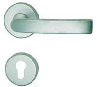 Wanda alpertec aluminium-r garniture à rosette pour wohnungseingangstüren anodisé couverture de poignée de porte pZ en acier inoxydable, 72 mm, argent, 40070720K1