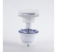 Wanda collection - Bonde de lavabo universelle clic-clac, blanc