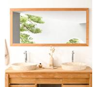 Wanda collection - Grand Miroir Rectangle en Teck Massif 145x70