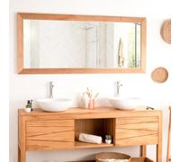 Wanda collection - Grand Miroir Rectangle en Teck Massif 160 x 70 cm