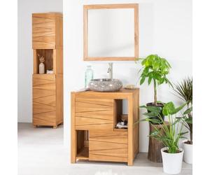 Wanda collection - Meuble de Salle de Bain en Teck Massif Cosy 70 cm