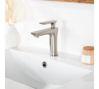 Wanda collection - Mitigeur lavabo salle de bain Ems nickel brossé