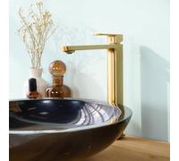 Wanda collection - Mitigeur pour vasque salle de bain Louga or brossé