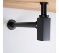 Wanda collection - Siphon carré noir mat