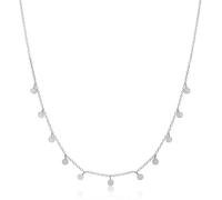 WANDA PLATA Collier Ras de Cou Minimaliste pour Jeune Femme avec Médailles en Argent Massif 925, Collier Pampilles Bijou Chaîne Multiple Pastilles Disques Ronds, Plusieurs Médaillons Cercles