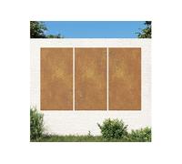 Wanddecoratie tuin 3 st zonontwerp 105x55 cm cortenstaal824512
