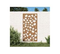 Wanddecoratie tuin esdoornbladontwerp 105x55 cm cortenstaal824479