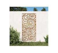 Wanddecoratie tuin schelpenontwerp 105x55 cm cortenstaal824476