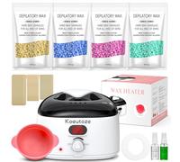 Wandefol Kit Épilation Cire Professionnel pour Femme & Homme - Chauffe Cire Numérique Rapide (6-10 min), 4 Paquets Perles, Bol Silicone Facile à Nettoyer, Lotion Apaisante - Visage, Sourcils, Maillot