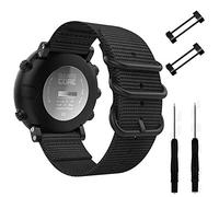 Wandeful Bracelet Compatible avec Suunto Core, Nylon Bracelet de Remplacement (Noir)