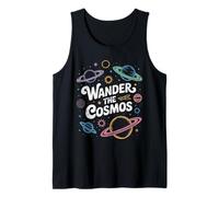 Wander The Cosmos Pastel Planets Cute Galaxy Citation Débardeur