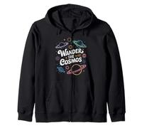 Wander The Cosmos Pastel Planets Cute Galaxy Citation Sweat à Capuche
