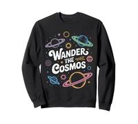 Wander The Cosmos Pastel Planets Cute Galaxy Citation Sweatshirt