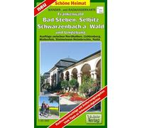 Wander- und Radwanderkarte Naturpark Frankenwald, Bad Steben, Selbitz, Schwarzenbach a. Wald und Umgebung: Ausflüge zwischen Nordhalben, Lichtenberg, ... Helmbrechts, Naila. Maßstab 1: 35 000