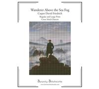 Wanderer Above The Sea Fog Cross Stitch Pattern - Casper David Friedrich: Regular And Large Print Chart