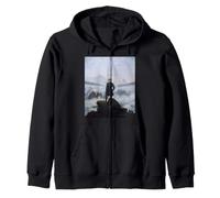 Wanderer Above The Sea of Fog de Caspar David Friedrich Sweat à Capuche