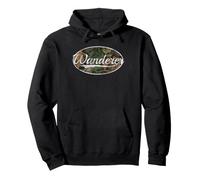 Wanderer Camouflage Camo Throwback Wilderness Travel Art Sweat à Capuche