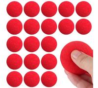 WanderGo Lot de 20 Petites Balles en Mousse Rouges 4,5 cm - Boules Magiques en Éponge - Tripes de Magie d'Halloween
