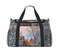 Wandering in The Winter Light Print Sac de voyage idéal pour les voyages longue distance et une utilisation quotidienne, Noir , Taille unique