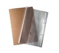 Wanderings Étui À Fermeture Éclair A5 Et Porte-Cartes Kraft - 13 x 21 cm - Pack D'Accessoires Pour Carnet De Voyage, Paquet De 2 Pour Journaux De Voyage Rechargeables - Taille A5