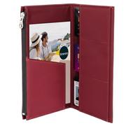 WANDERINGS Étui À Fermeture Éclair avec Fentes pour Cartes pour Carnets De Voyage Format Régulier 21x11 cm - Tissu en Coton 100% Durable - Accessoire pour Carnets Standard Rechargeables