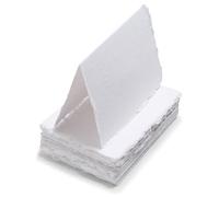 Wanderings Lot De 25 Cartes De Tente Vierges Faites À La Main Avec Bord Blanc - Pliées À 5 X 9 cm - Papier Aquarelle/Médias Mixtes Pour Écrivains, Artistes, Artisans - Étiquettes Cadeaux - 150 GSM
