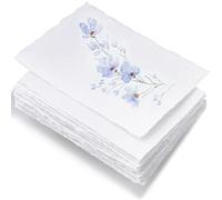 Wanderings Lot de 50 feuilles de papier blanc A4 faites à la main - Grande taille 21 x 30 cm - Feuilles de coton aquarelle/techniques mixtes - Peintures, dessins, lettres, papeterie - Épais 150 g/m²
