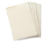 Wanderings Papier Crème A4 Fait Main à Bords Déchirés - 21x30 cm - 150 GSM - 50 Feuilles Papier Texturé Grain Fin Coloré en Coton Recyclé pour Invitations, Loisirs Créatifs, Écriture, Aquarelle