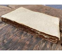 Wanderings Papier Vintage Fait Main à Bords Irréguliers Blanc - 5,8 x 8,3" / 21 x 15 cm (A5) - Lot A5 de 50 Feuilles pour Écrivains, Invitations - Papier Recyclé Épais de 150 GSM