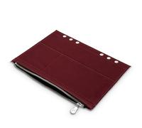Wanderings Pochette À Fermeture Éclair 6 Anneaux Pour Agendas A5 -21 x14 / 8,25" x 4,25" - Tissu 100% Coton Résistant - Accessoire Pour Agendas Rechargeables - Compatible Avec Filofax