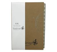 Wanderings Recharges Mensuelles et Hebdomadaires Non Datées A5 6- Anneaux - 12 Mois, Janv -Déc | Semaines Horaires, Contacts et Notes | Filofax Compatible | 120 GSM | 5,5" x 8,25" (14 x 21cm)