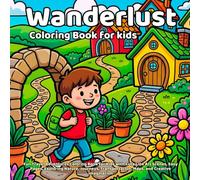 Wanderlust Coloring Book: Fun Travel Adventures Coloring Book for Kids with Cute Line Art Scenes, Easy Pages, Exploring Nature, Journeys, Transportation, Maps, and Creative Imagination