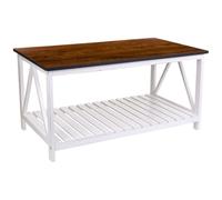 WANDERLUST DECO Mesa Centro de Madera Blanca 92x53x46