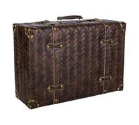 WANDERLUST DECO Valise décorative en cuir synthétique marron