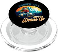Wanderlust Drives Us : T-Shirt rétro Journey PopSockets PopGrip pour MagSafe