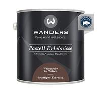 Wanders Erlebnisse Peinture murale mate pour meubles et cuisine 2,5 l - Expresso puissant/marron foncé - Peinture à la craie pour meubles de cuisine - Haut pouvoir