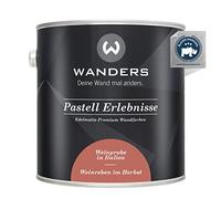 Wanders Pastel Erlebnisse Peinture murale mate pour meubles de cuisine et meubles 2,5 l - Vigne en automne / rouge brique chaud - Peinture murale mate élégante pour meubles de cuisine et meubles